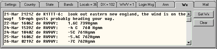 Weather Announcements